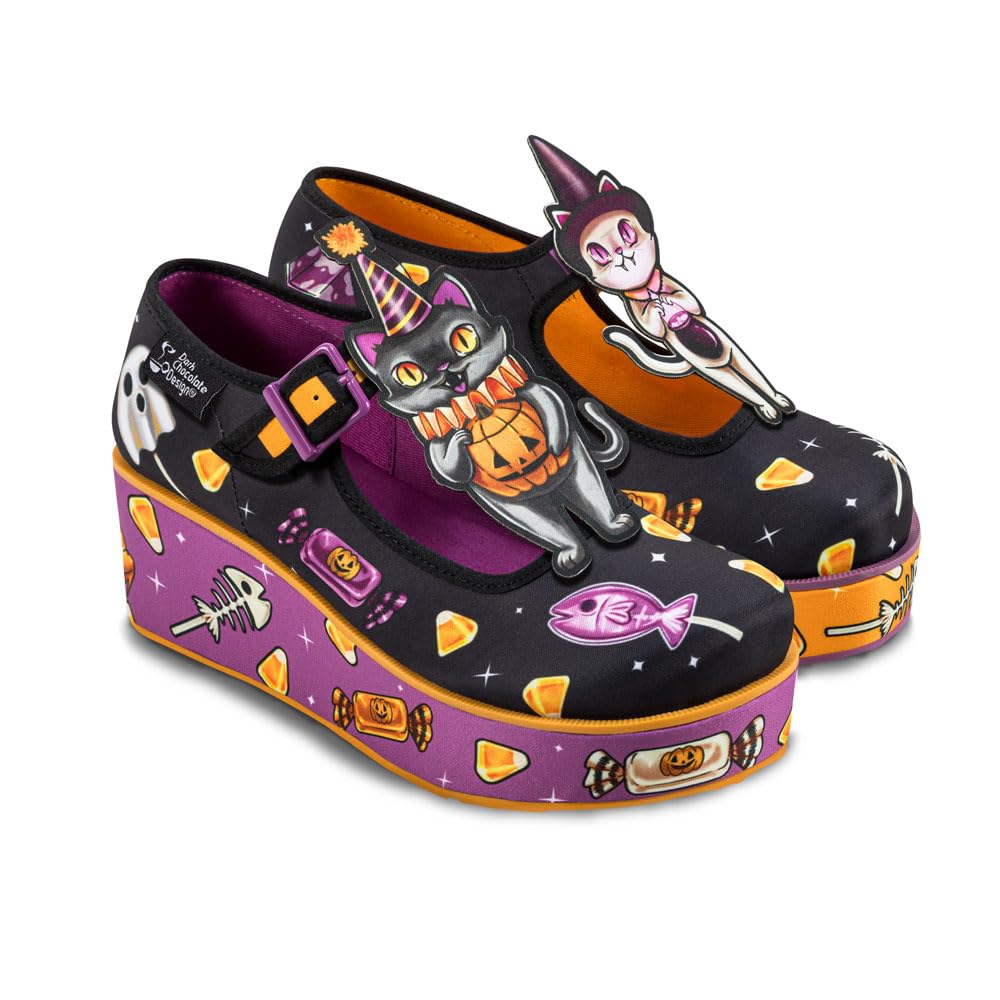 Hot Chocolate Design Chocolaticas Funky Canvas Women's Mary Jane Flat Shoes — view 36