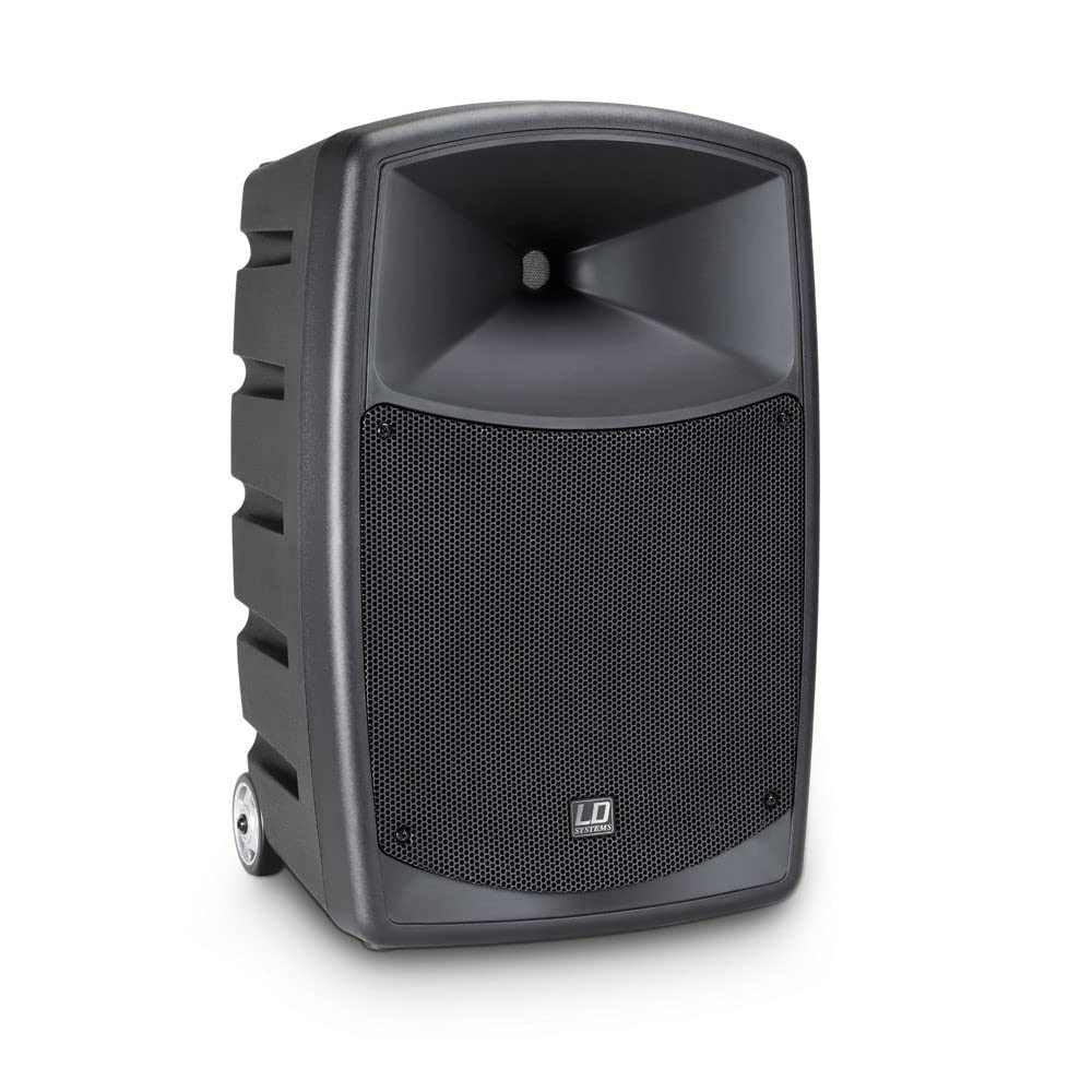 LD Systems ROADBUDDY 10 B6 Akkubetriebener Bluetooth-Lautsprecher mit Mixer, Funkmikrofon und Fernbedienung, 655-679 MHz, schwarz
