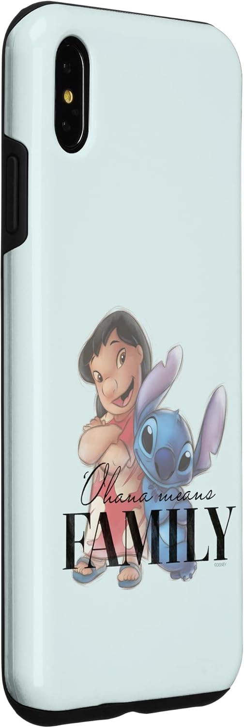 iPhone Xs Max Disney 100 Anniversary Lilo & Stitch D100 Quote ‘Ohana Case