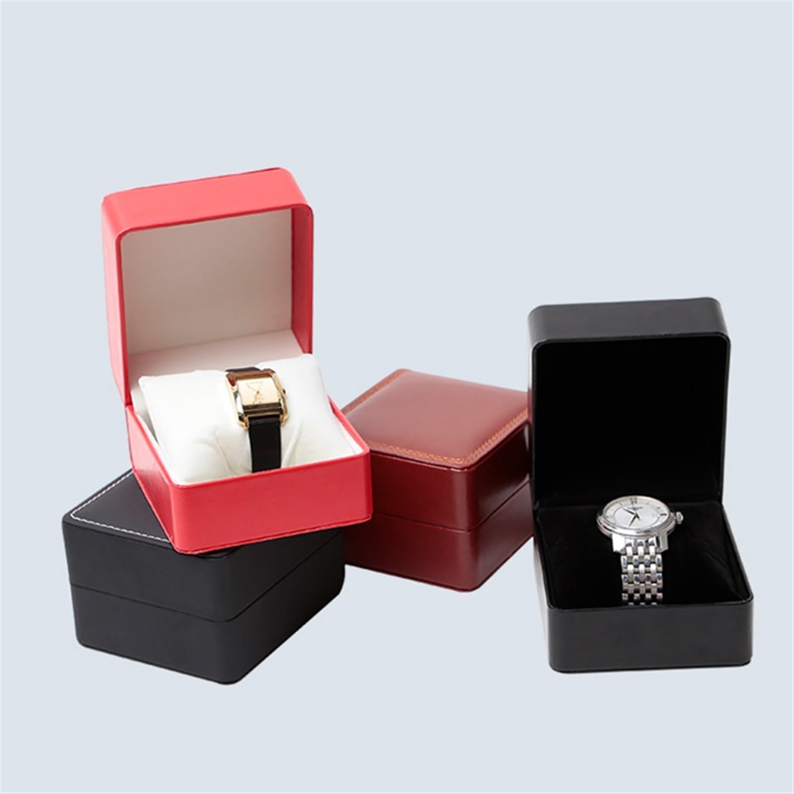 Scatola per orologi Scatola per riporre orologi Scatola per orologio singolo Scatola per gioielli Scatola per orologi Scatola per esposizione e conservazione per uomo e donna Scatola per orologi (D)