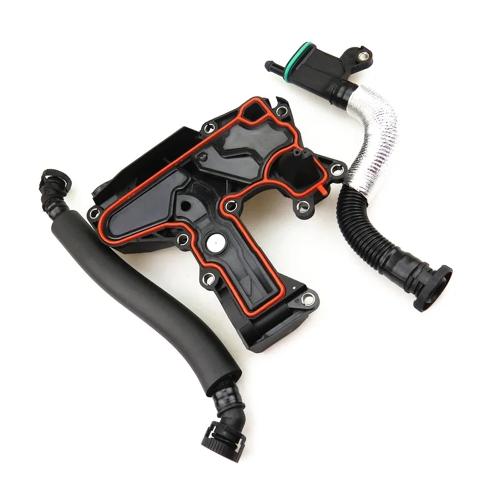 Ventilación del Cárter filtrar Sistema separador de aceite para coche compatible con Passat B6, Golf 6 MK6, Tiguan, Seat Leon, Toledo, A3 8P, A4, B8, A5, Q5, TT.(1xPipe1xhose)