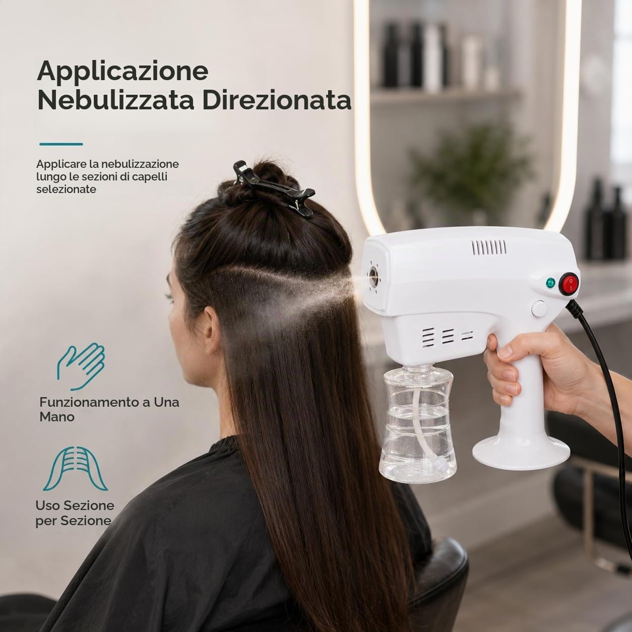 Portable multi purpose nano steam hair care wet spray hairdressing wet steam jet steam machine hairdressing hair dyeing tools for families, barber shops