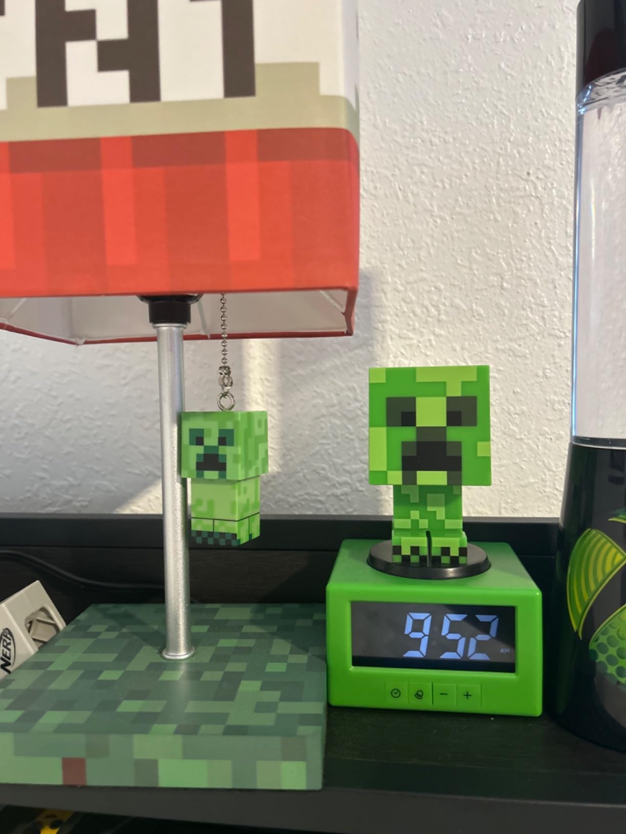 MC Creeper Alarm Clock 3D Lamp Night Light photo review