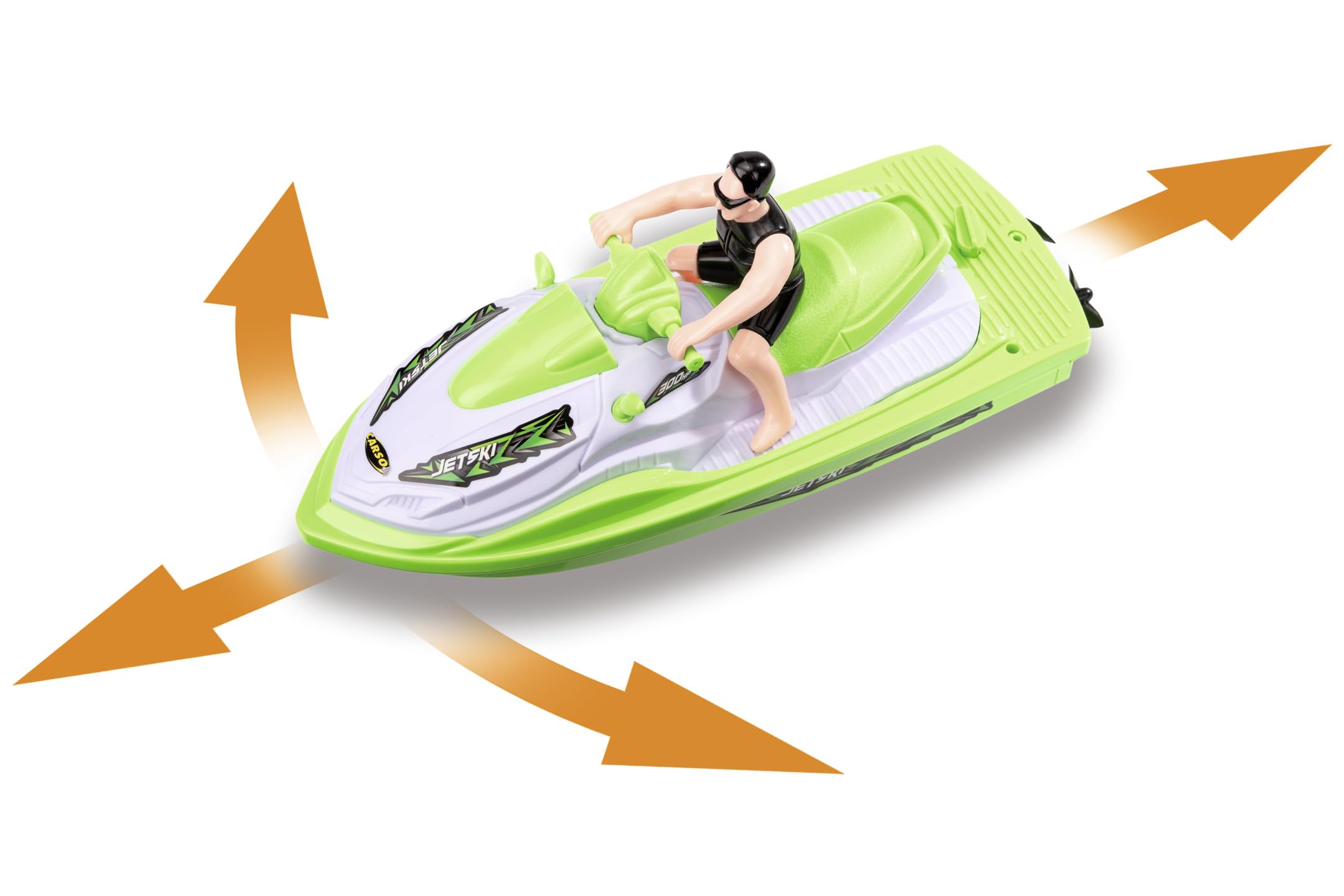Carson Jetski 2.4GHz RTR - Barco teledirigido para niños y Adultos, Incluye Mando a Distancia, Color Verde