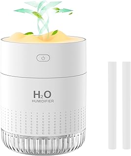 Mini Humidificateur d'air Portable, Petit Humidificateur avec Brume Fraîche pour Les plantes, Humidificateur Personnel de Bureau Rechargeable pour la Chambre, Voyages, Bureau avec Lumière Nocturne