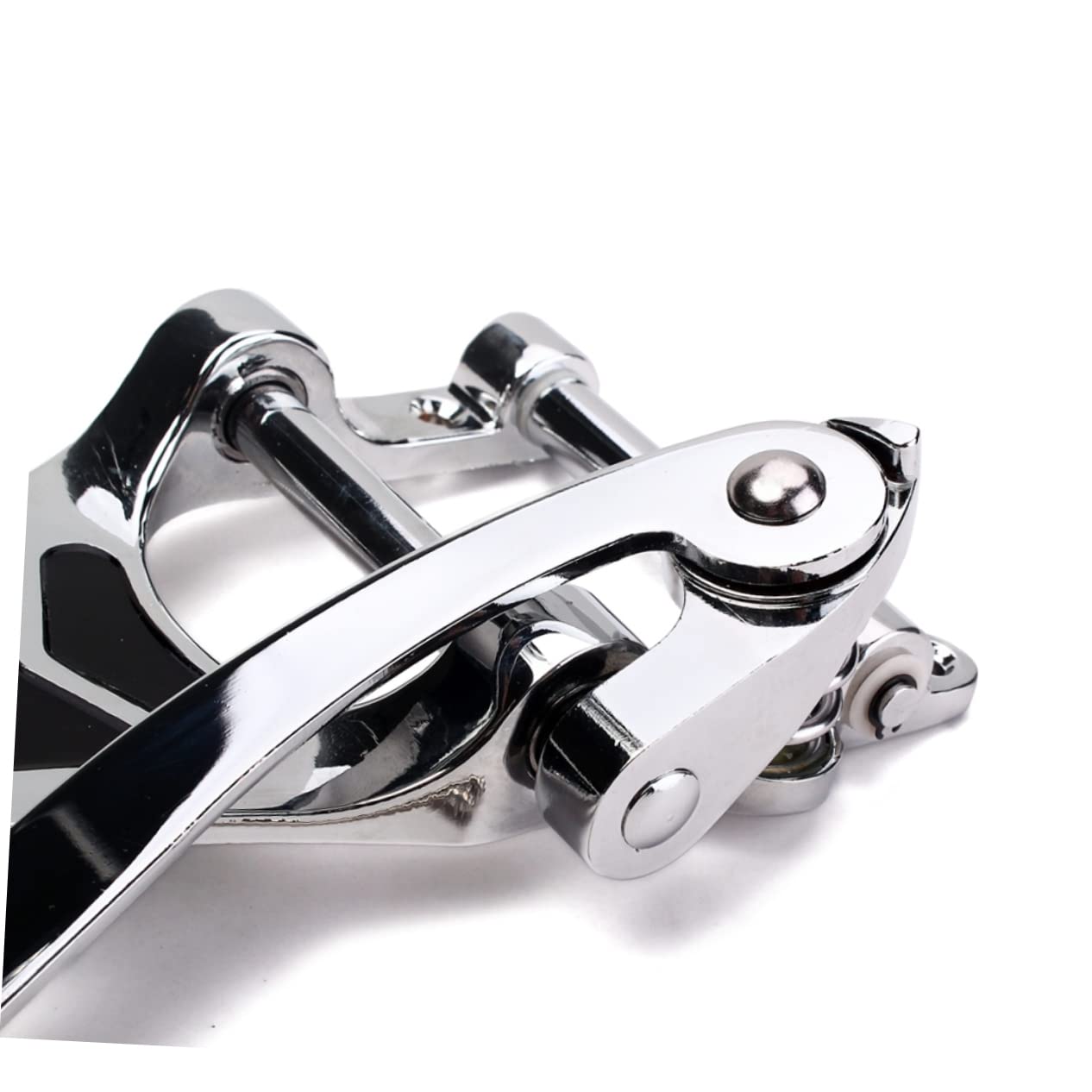 Ponte Tremolo Vibrato per Chitarra Elettrica Argento Ga409 | Set Ricambio Tailpiece, Metallo Ben Lucidato, Superficie Riflettente, Fissaggio Semplice