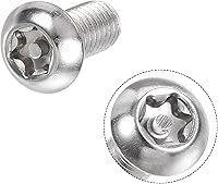 Vista 3 de uxcell Tornillo de máquina de seguridad Torx M6x12mm, 20 tornillos de cabeza plana en la columna interior, pernos de sujeción de acero inoxidable 304