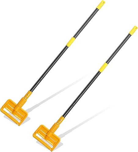 Miniatura 7 de YeYeBest Mango de trapeador comercial resistente, palo de trapeador comercial de metal de 60 pulgadas, ajustable para limpieza de suelos