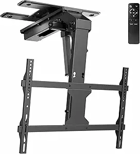 VIVO Electric Flip Down and Swivel Ceiling TV Mount for 37 to 70 inch Screens, Large Motorized Flat Ceiling VESA Mount, Holds up to 99 lbs, App and Voice Control, Black, MOUNT-E-FD75C-S