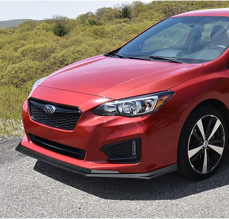 3PCS Front Bumper Lip Kit fit for Compatible with 2017-2019 Subaru Impreza, ST-Style Splitter Trim Protection Spoiler, Air-Dam-Chin-Diffuser (Unpainted Matt Black)