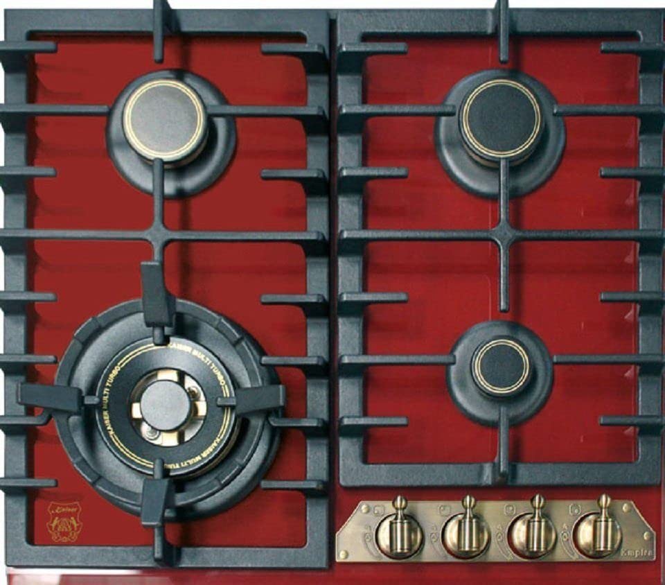 Kaiser Herdset EH 6726 AD+KCG 6335 RotEm Turbo, Retro Einbau Backofen 80L, 11 Betriebsfunktionen+Retro Einbau Gas Kochfeld 60 cm, Rotes Glas, Erdgas/Propangas/Fl.Gas – Bild 8