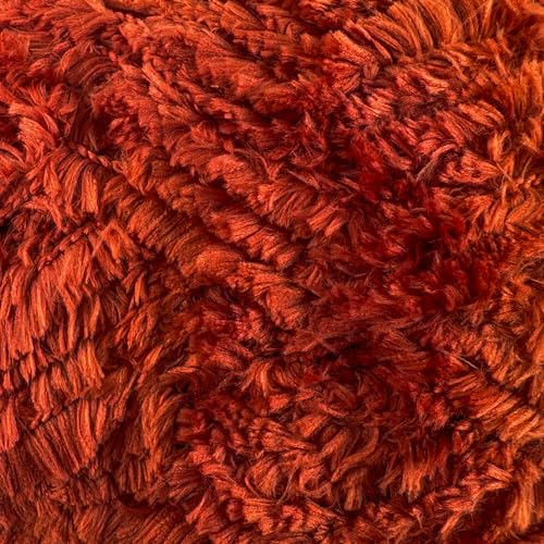 Image of Plush Faux Fur Bulky Yarn, Super Soft Fluffy Fuzzy for Knitting Crocheting Crafting, 100 Gram (3.53 Ounces) 109 Yards (100 Meters) (Windsor Tan)