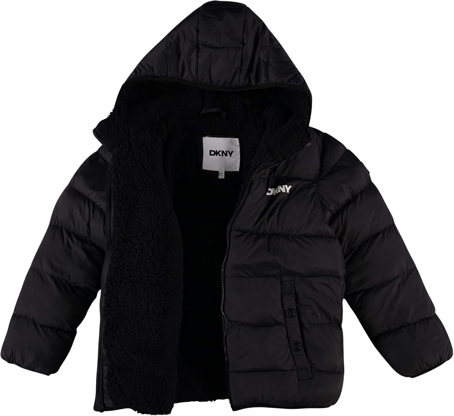 DKNY Boys Puffer Jacket - Heavyweight Sherpa Lined Hooded Bubble Puffer with Pockets - Warm Insulated Winter Jacket for Boys - Image 3