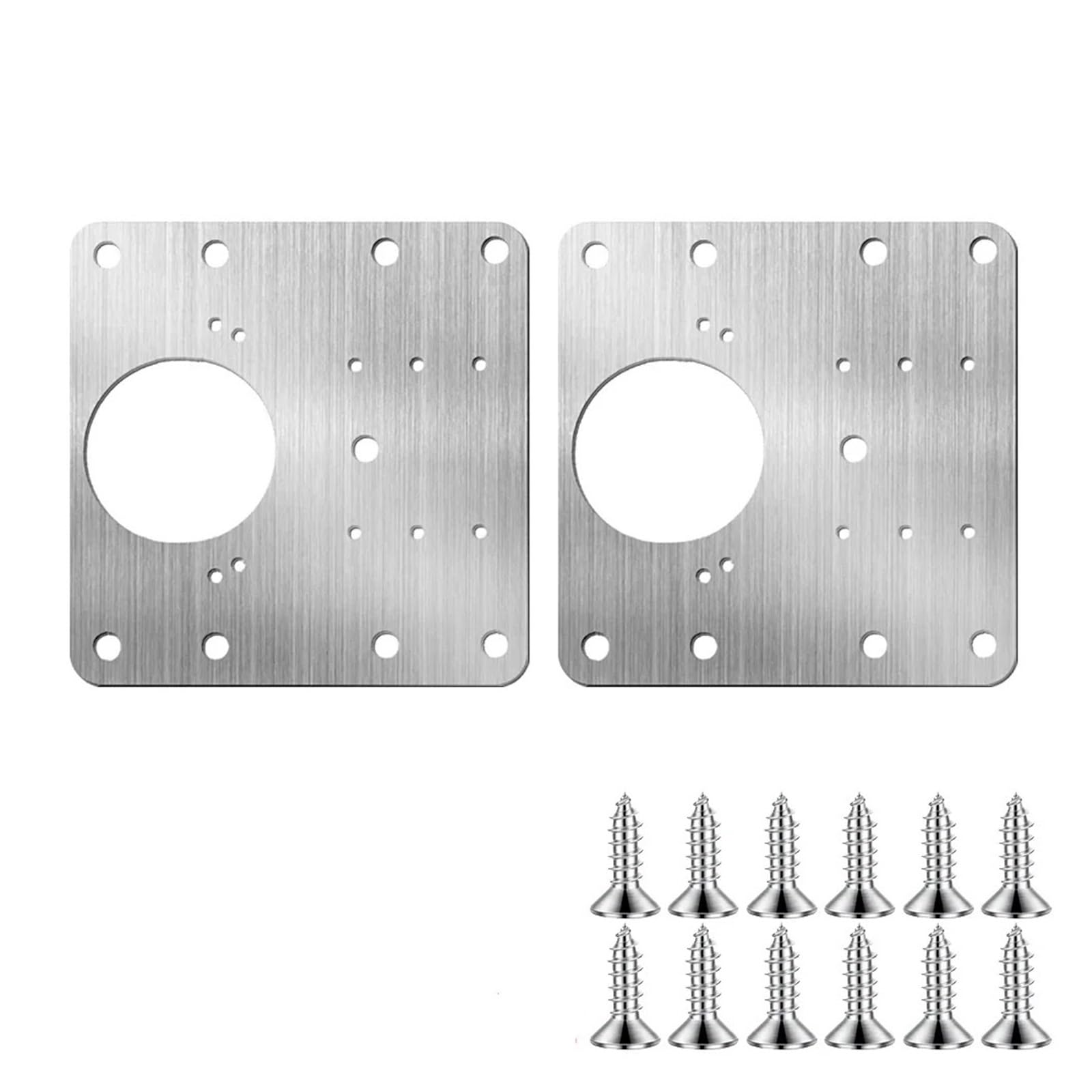 Meytxoa B-1Pair(2Pcs) Hinge Repair Plate 10/1Pairs Hinge Repair Plate Cupboard Door Mounting Tool Furniture Cabinet Hardware Stainless Steel Fixing Kit(B-1Pair(2Pcs))