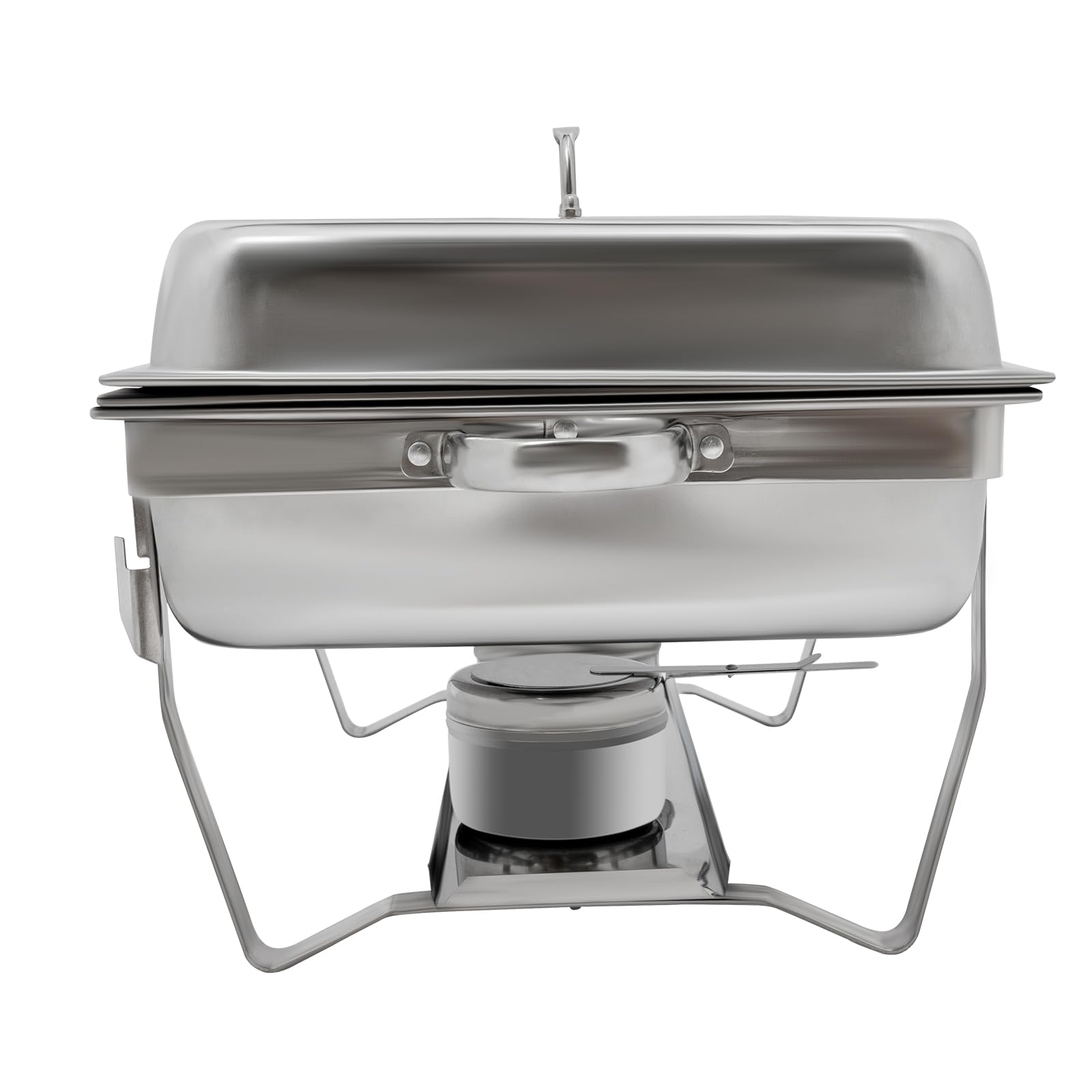 Juego de 4 calentadores de platos de acero inoxidable con tapa, calentador de buffet para alimentos, calentador de alimentos para buffet, catering, fiestas