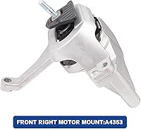 Vista 2 de Juego de 4 soportes de motor y transversal compatibles con Altima 2.5L de 2007 a 2017, acero plateado