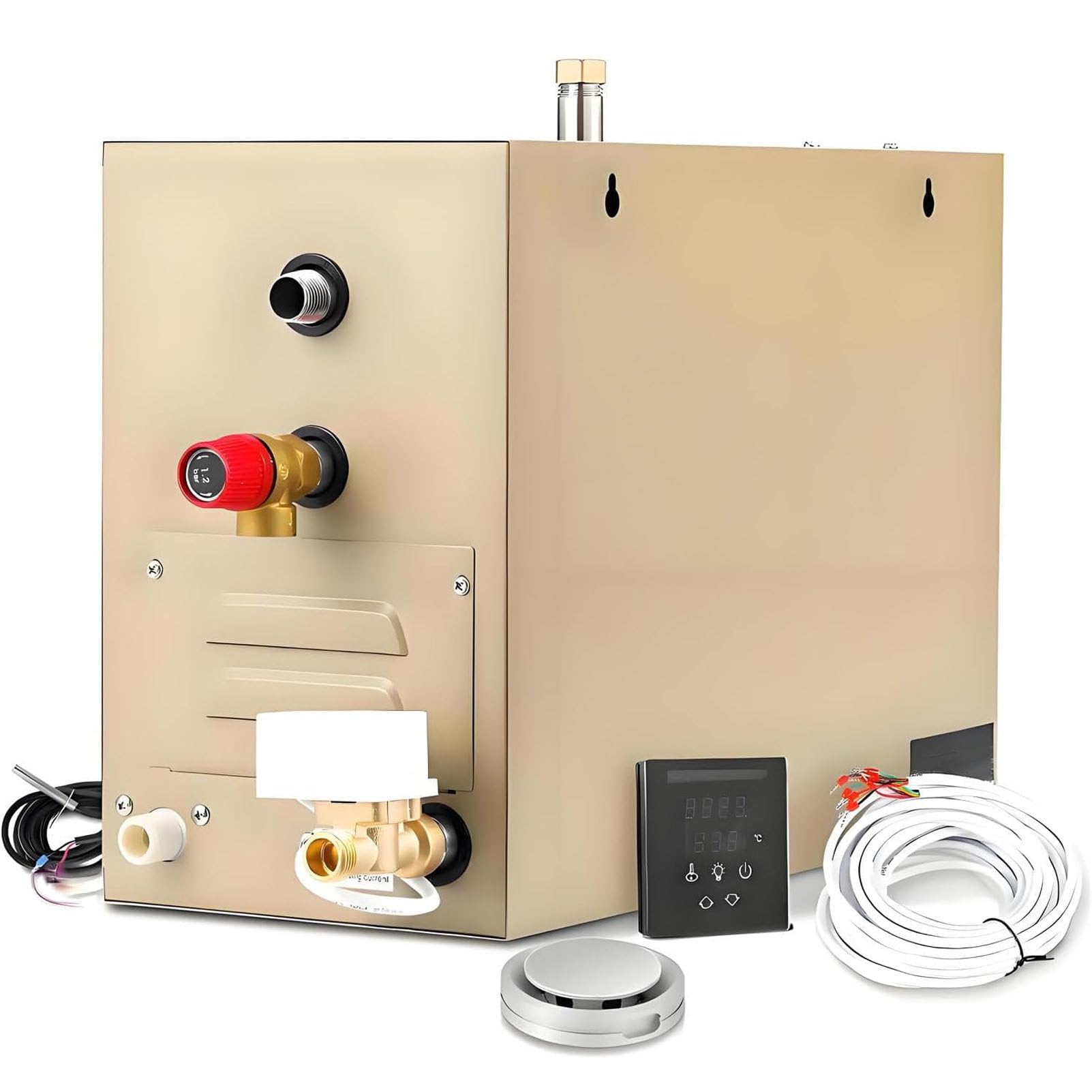Caibendss Portable Steam Bath Generator Complete Set Temp Control 10.5KW