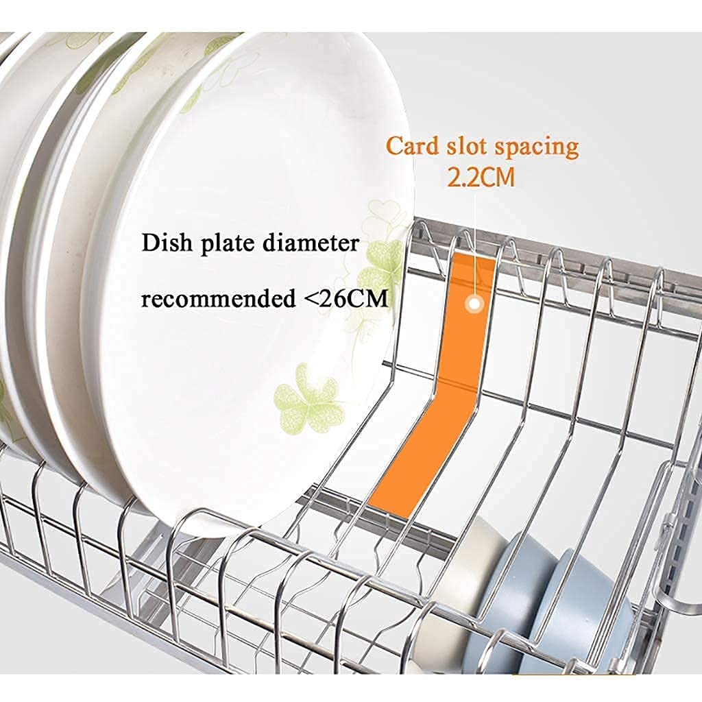 Rejilla para Platos de Acero Inoxidable 201 de 3 Capas para Montaje en Pared, escurridor de Platos, Rejilla para Cocina, instalación Perforada.