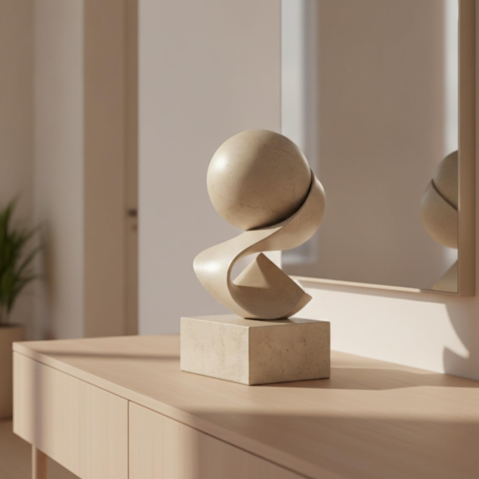 predolo Escultura Geométrica Contemporáneo, 10x8x26cm