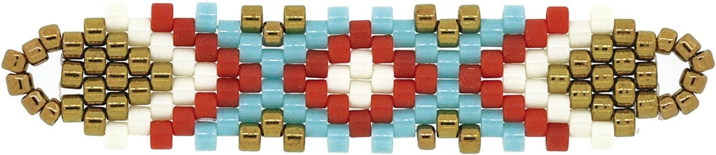 TOHO BFG19 Accessory Parts, DNA Beads Finding Bead Finding, Approx. 1.7 x 0.3 inches (4.2 x 0.8 cm), Col. 3, Multi, Ethnic, 1 Piece