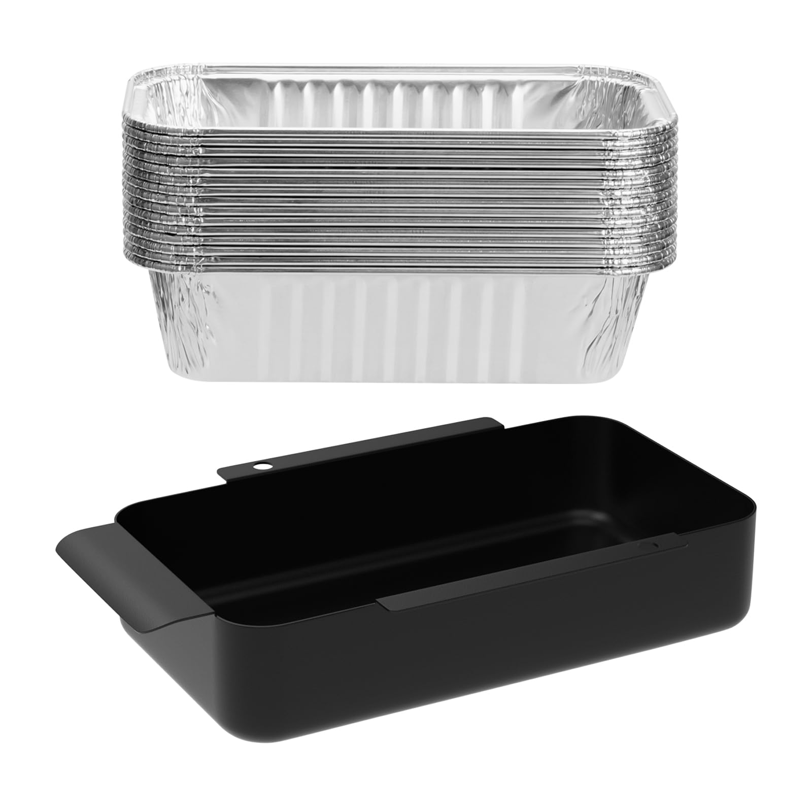 BBQration Grease Pan for Charbroil 9328812P06 G416-0015-W1 G325-5703-W1 Grease Catcher with 15-Pack Aluminum Disposable Drip Pan for Charbroil