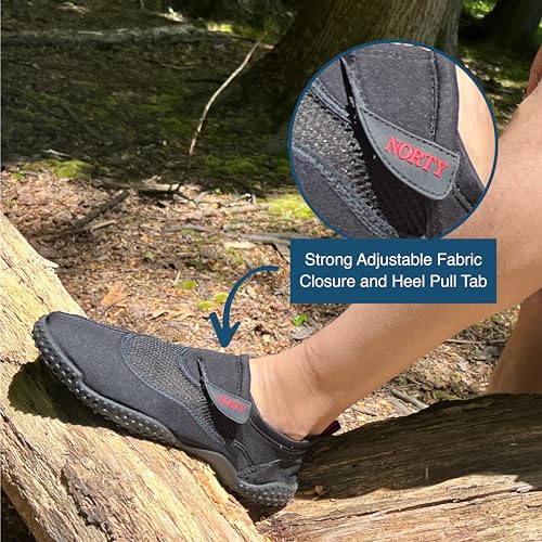 NORTY Men’s Water Shoes, Quick-Dry Aqua Socks for Beach, Kayaking & Pool, Non-Slip Grip, Colors (Black, Navy)3