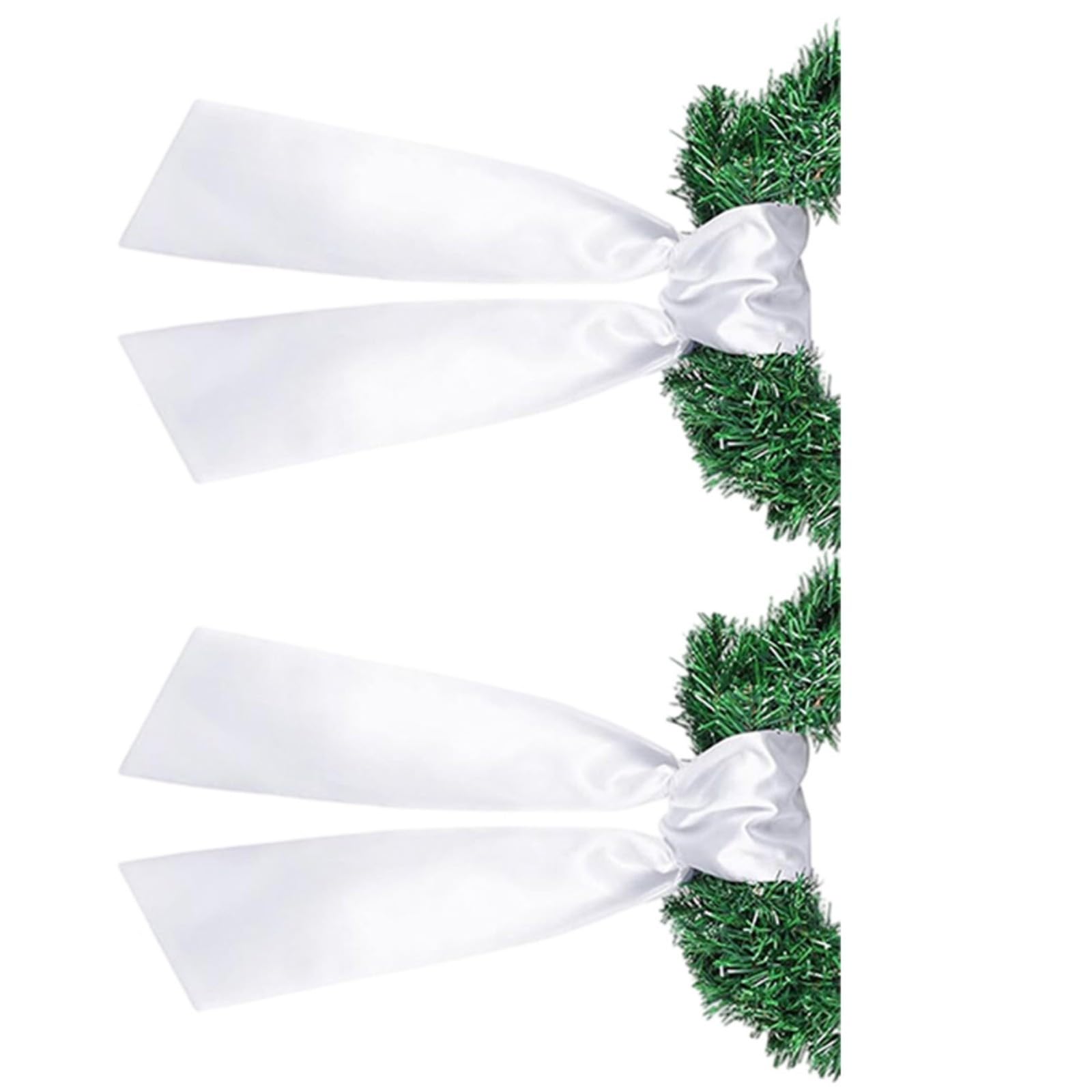 Shntig 122cm Long Polyester Wreath Ribbon Christmas Wreath Hanging Ribbon for Front Door Indoor and Outdoor Wedding Decoration Polyester Door Hanger