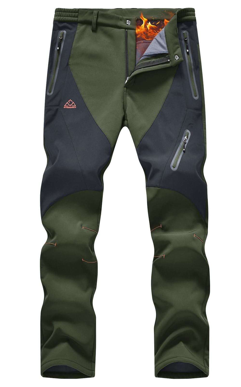 Rdruko Skihose Herren Wanderhose Winter Softshellhose Wasserdicht Winterhose Schneehose GefüTtert Outdoorhose Snowboardhose Thermohose