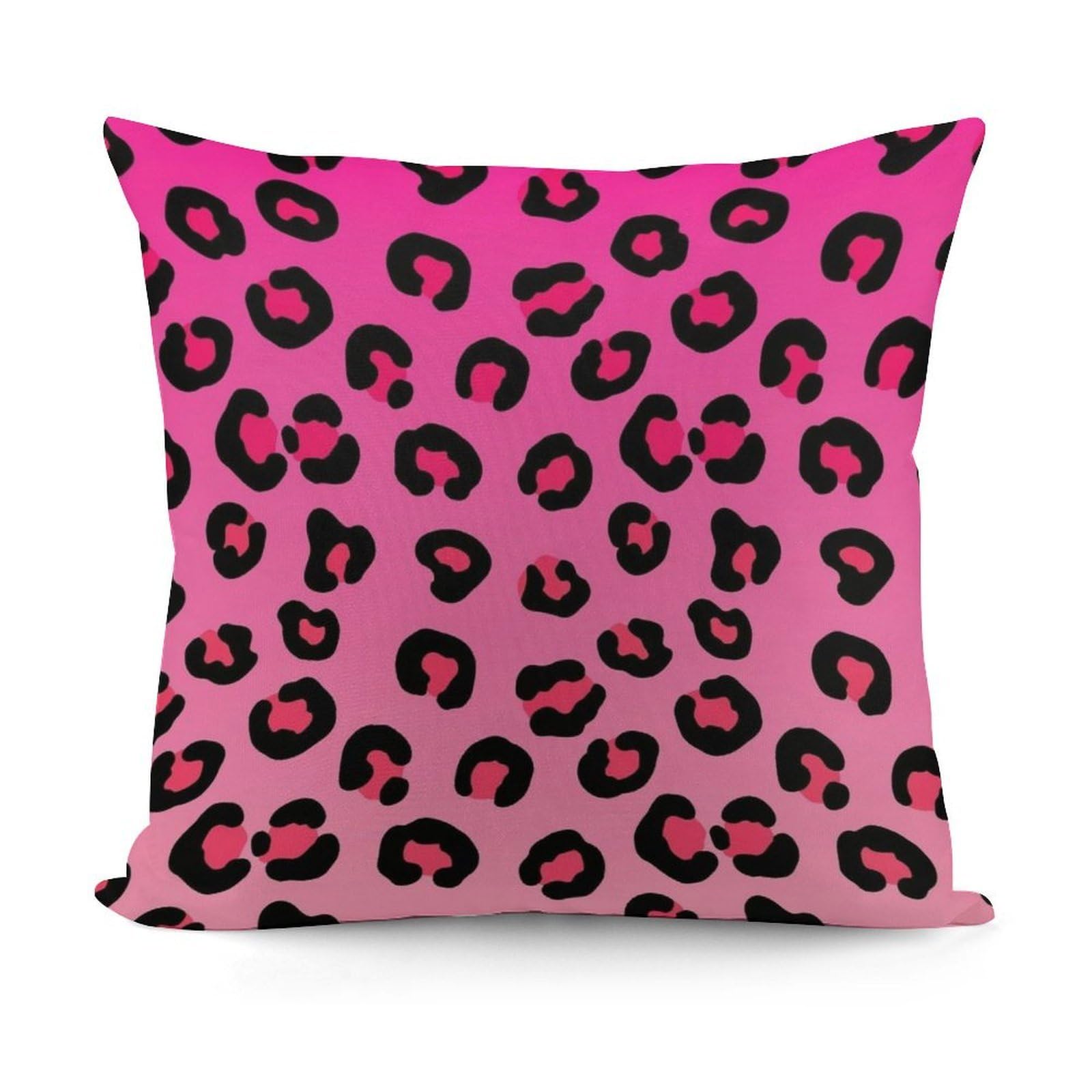 Smazdfxx Picture(244) All Seasons Decorative Throw Soft Comfort Cheetah Leopard Blush Pink Pillow Covers For Living Room Couch Bed Sofa