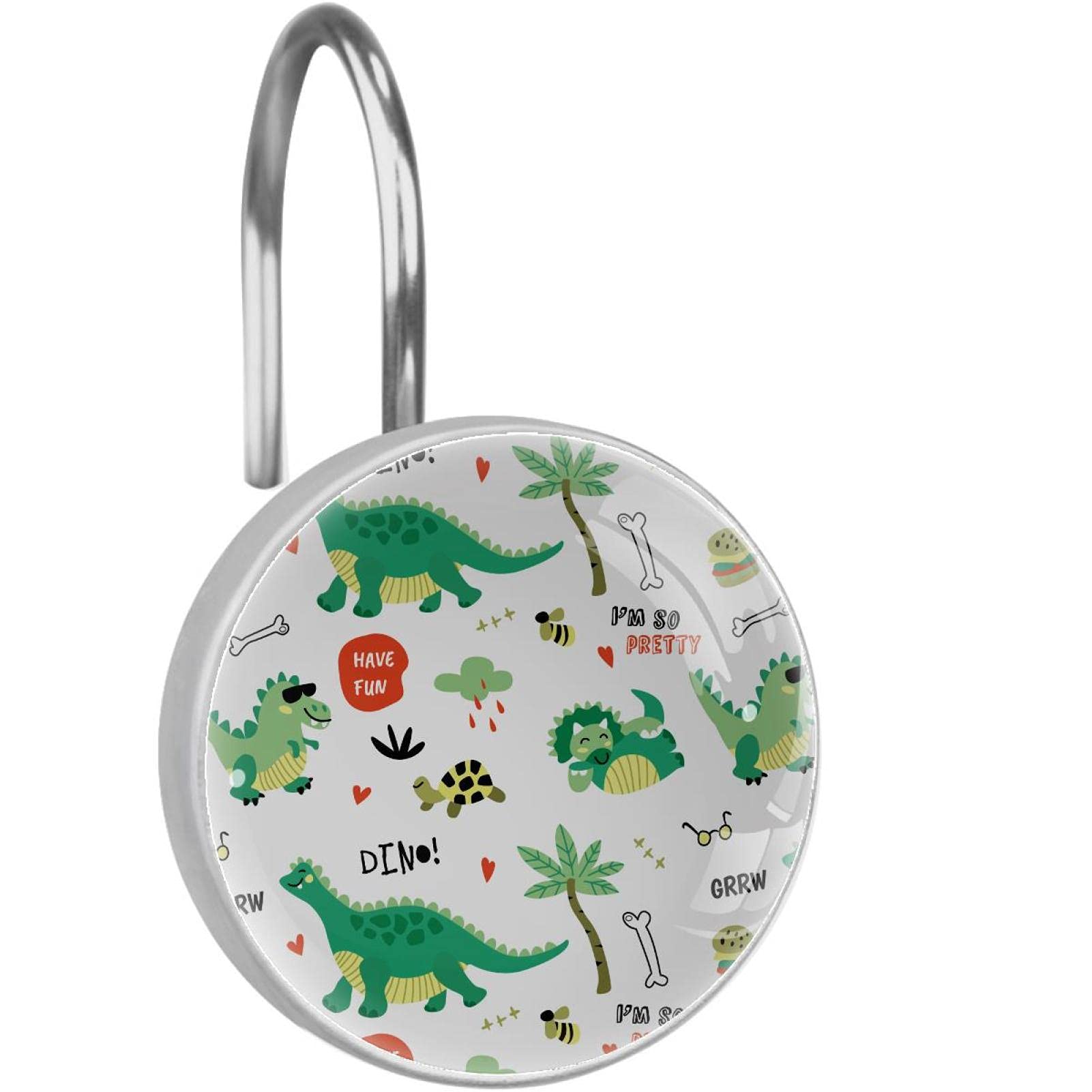 Anneaux de rideau de douche dinosaure pour une touche de bonne humeur