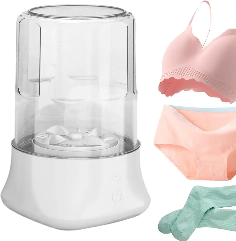 Underwear Washer Machine Compact Built-In Rechargeable Battery