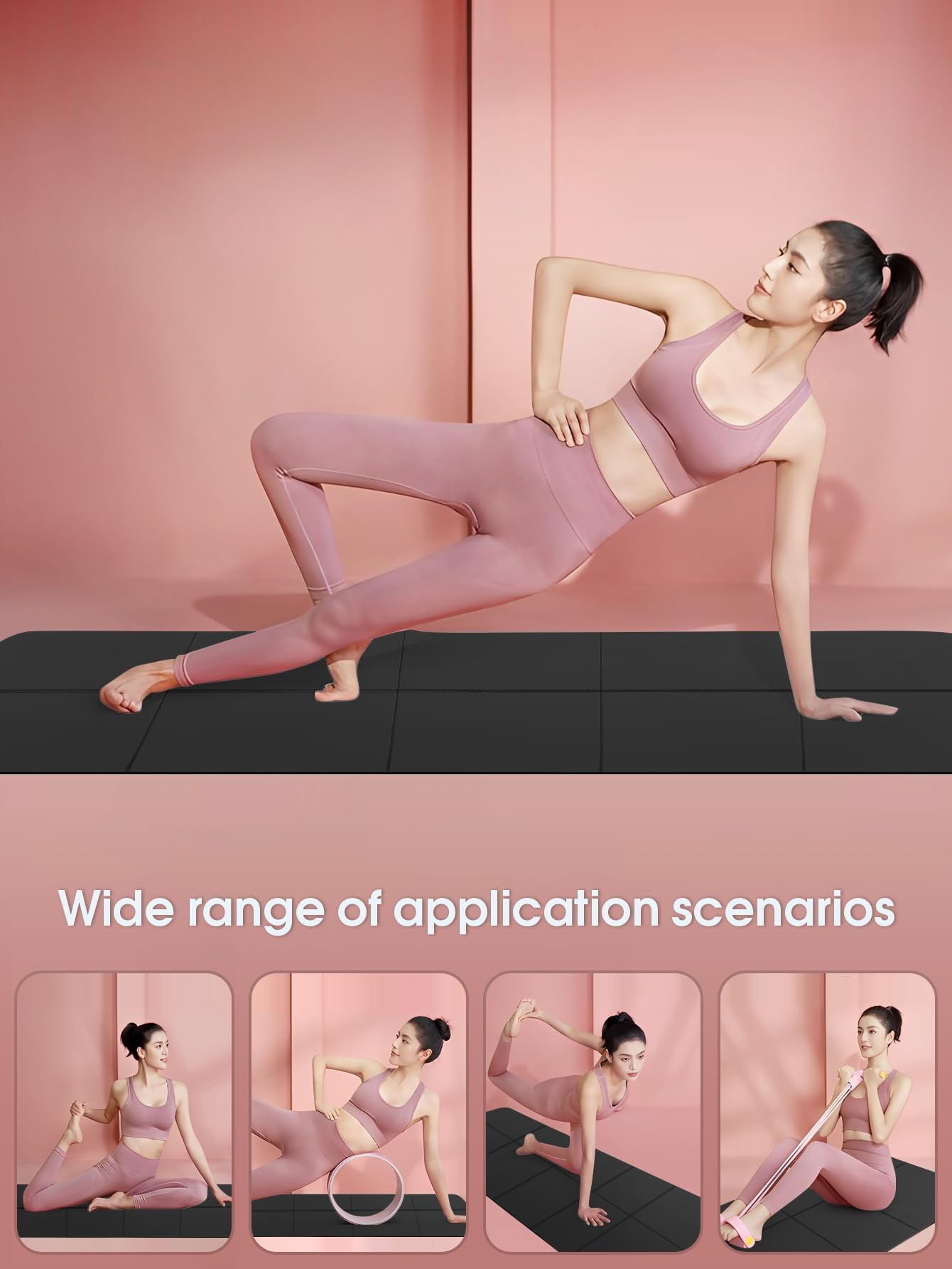 LULUWA Faltbare Reise Yoga Fußmatte 6 mm, Non-Slip EVA Leichte Übung