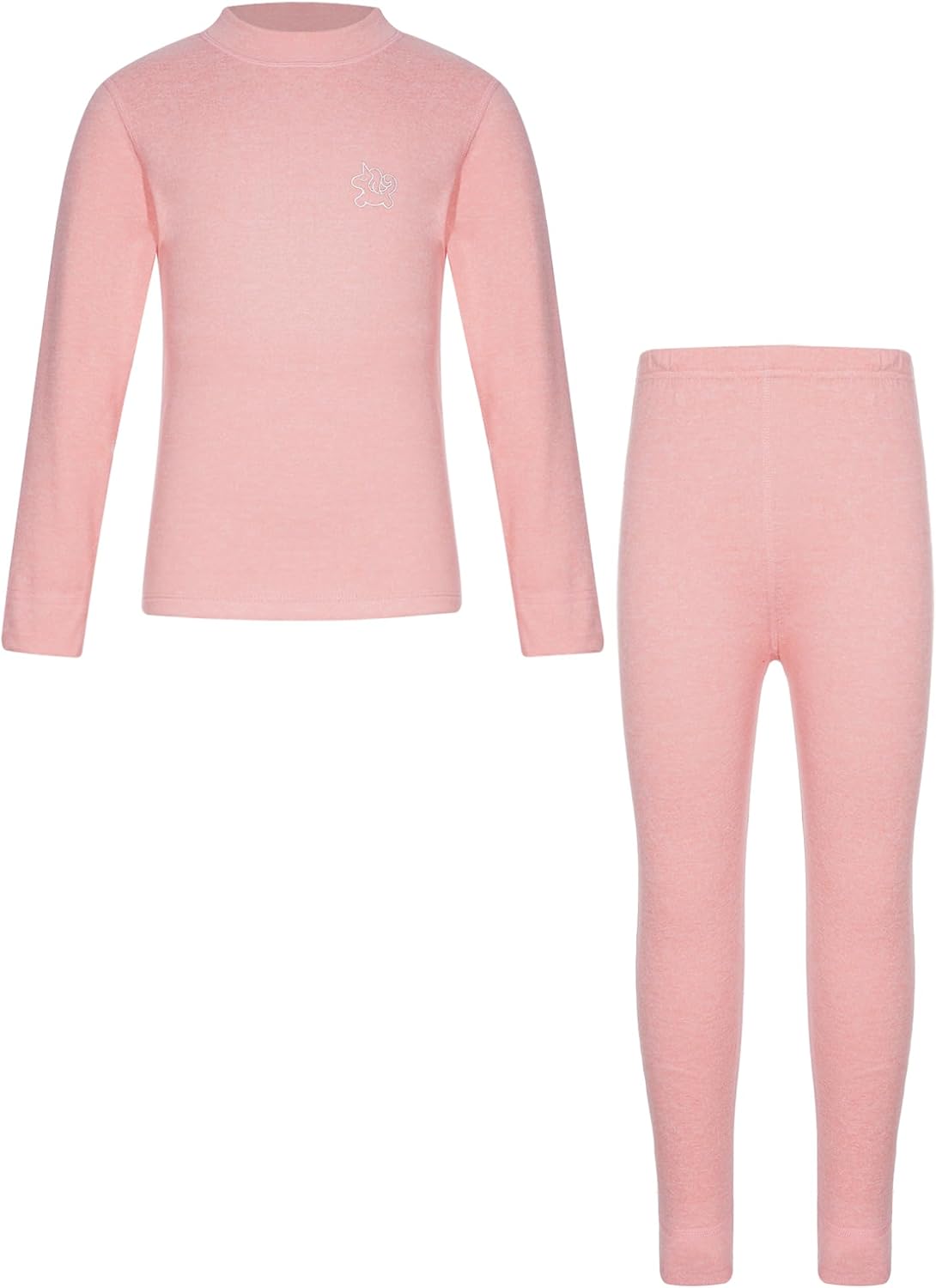 Kids Boys Girls Thermal Underwear Set Base Layer Long Johns Set Mock Neck Thermal Tops and Bottoms