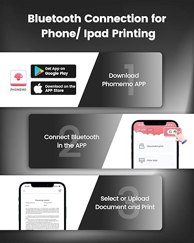 Miniatura 8 de Itari Impresora portátil inalámbrica para viajes, impresora térmica sin tinta con funda, compatible con letras de EE. UU. de 8.5 x 11 pulgadas,