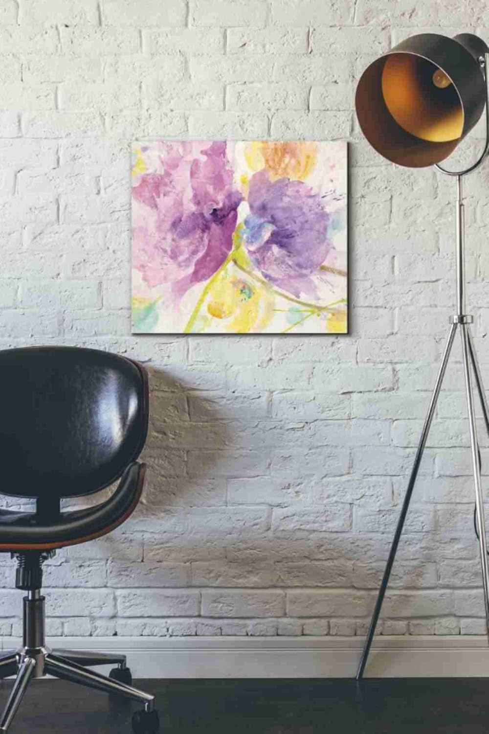 アルベナ・クリストヴァ作「春の抽象画 花 I' ジークレーキャンバスウォールアート エピックグラフィティ 18" x