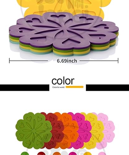 Miniatura 2 de 4 alfombrillas de silicona para ollas de silicona para ollas y sartenes calientes. Tapetes resistentes al calor para mesas, manteles individuales,