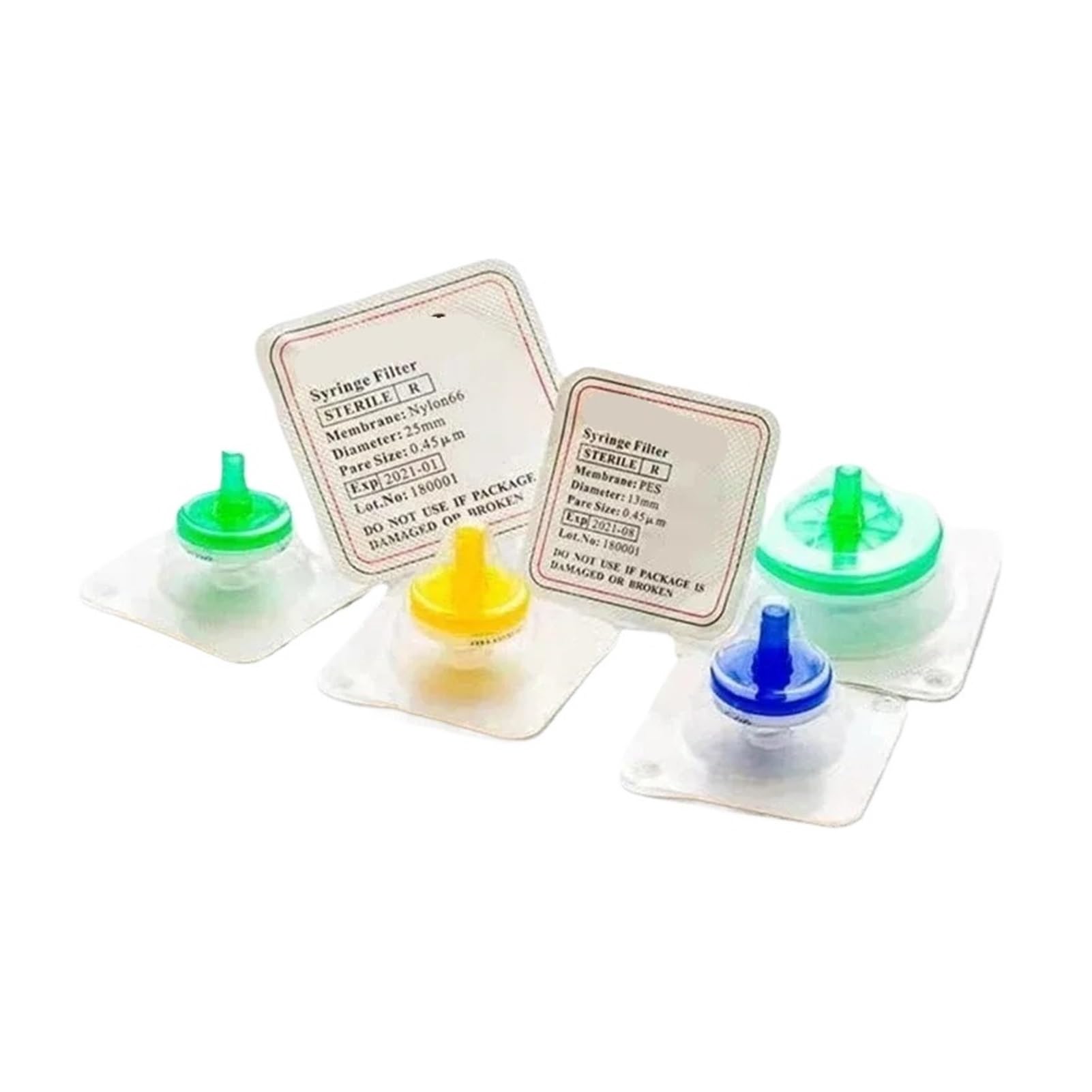 Filtro a siringa Filtro for siringa a membrana sterile da laboratorio in nylon/PES/PTFE da 10 pezzi/lotto, 13 mm, 25 mm, 33 mm, 0,22 um/0,45 um(33mm 0.45um PES)