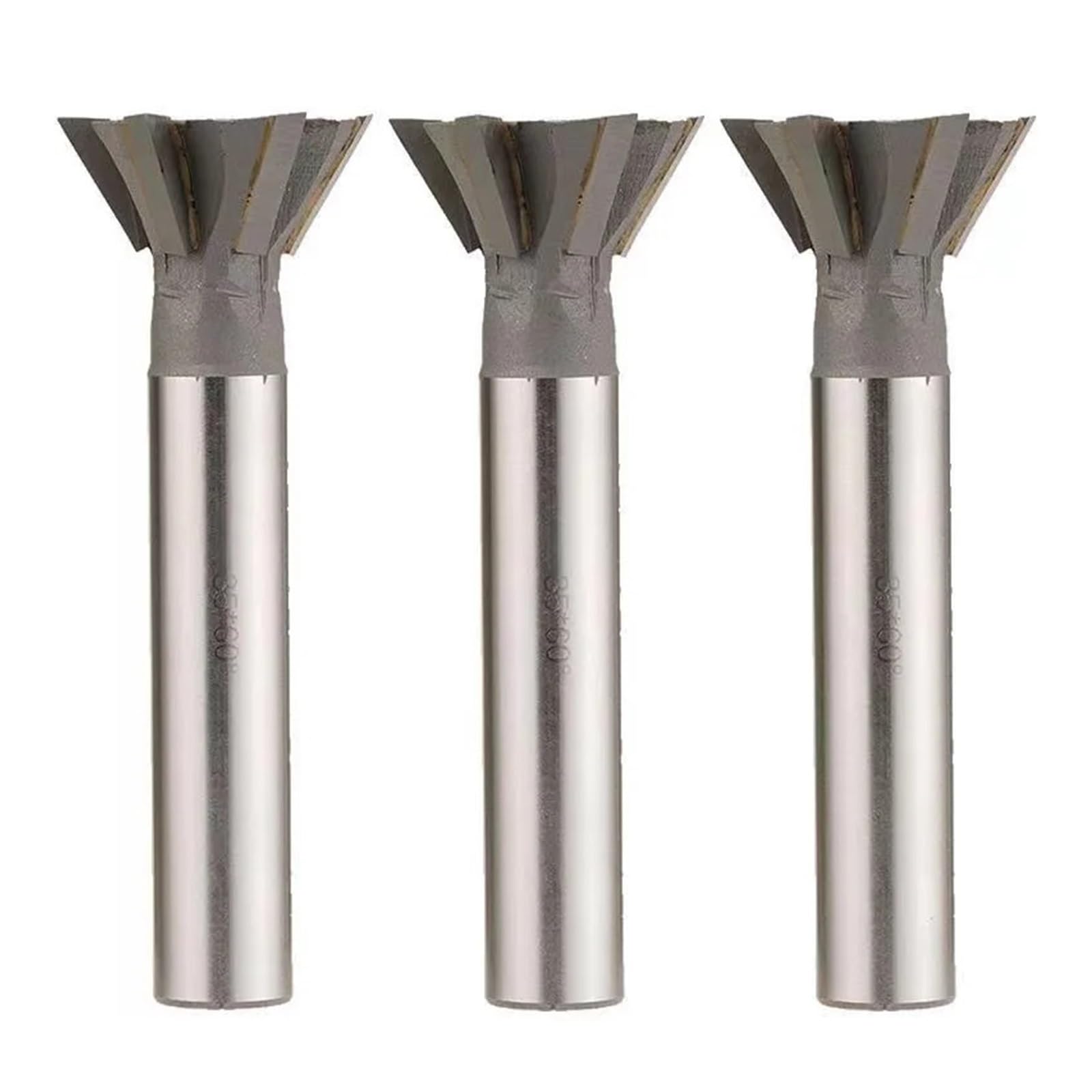 Fresadora de Ranura de Cola de Milano, vástago Recto de 16MM, 20MM y 25MM, Fresas de aleación Dura for procesamiento de Hierro Fundido de Cobre, 45/55/60 Grados, 1 ud.(40x60degrees)