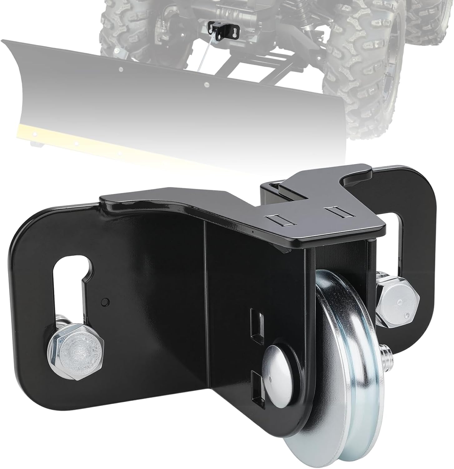 105270 Snow Plow Fairlead Pulley Kit Universal for ATV UTV Winch with 4.875" Bolt Up Pattern High Efficiency Load Reduce Snow Plow Pulley Accessories