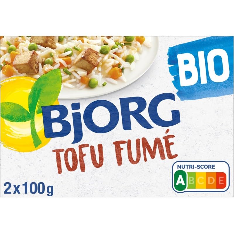 BJJORG. Tofu Fumé Bio 200g, source de protéines végétales savoureuses pour vos recettes saines- Lot De 3