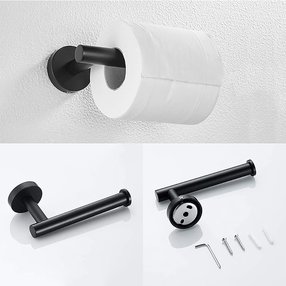 Edelstahl Toilettenpapierhalter Zur Wandmontage – Matt-schwarz, 2 Stück, Verdeckte Schrauben