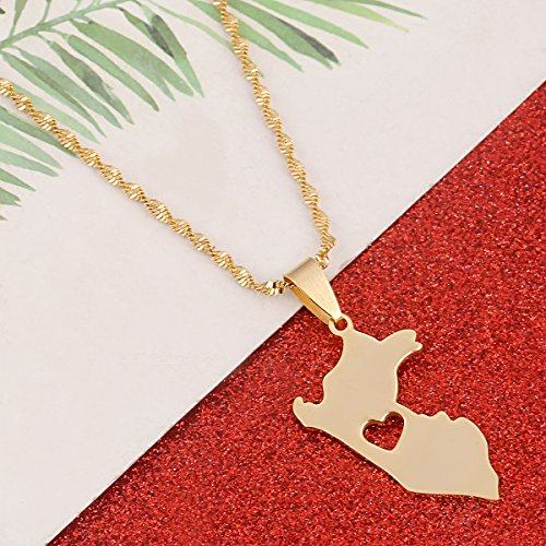 Stainless Steel Peru Map Pendant Necklaces Women Map of Peru Peruvian Jewelry4