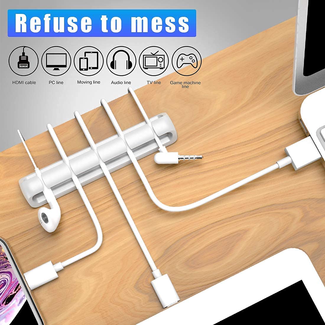 Organizzatore Cavi Per Computer | Rack In Metallo Nero | Per Desktop E Ufficio | Gestione Cavi Efficiente - Foto 7