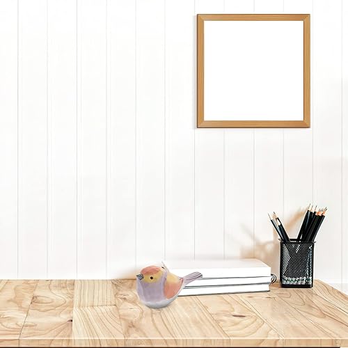 Miniatura 7 de ARTIBETTER Decoración de la habitación, decoración del hogar, figura de pájaro de madera, estatua de jardín de pájaros, figura de gorrión tallada,