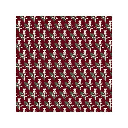 1/2 Metre | Red Set Thistle | High Quality 100% Cotton Highland Pride Scottish Tartan Collection **Free UK Post** Quilting Fabric Dressmaking Patchwork Arts Craft 112 cm / 45" Width