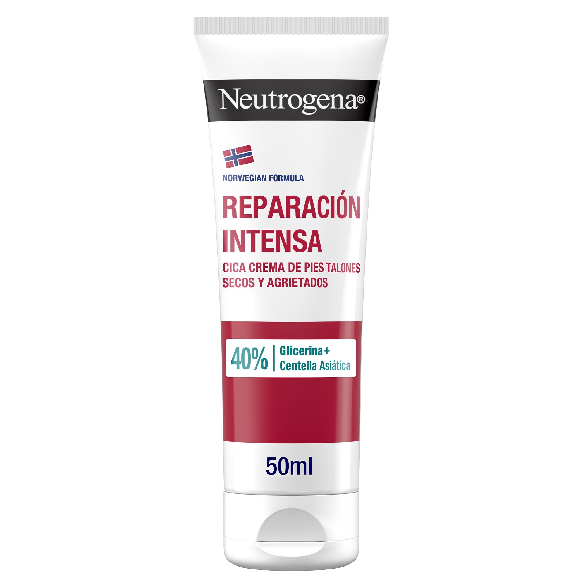 Neutrogena Fórmula Noruega Reparación Intensa CICA Crema de Pies Talones Agrietados 50 ml