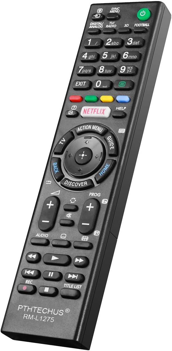 New Replacement Remote Control with Netflix Buttons Fit for SONY Bravia Smart TV - No Setup Required Universal Remote Control RMT-TX100D RMT-TX200E RMT-TX101J RMT-TX102U RMT-TX102D