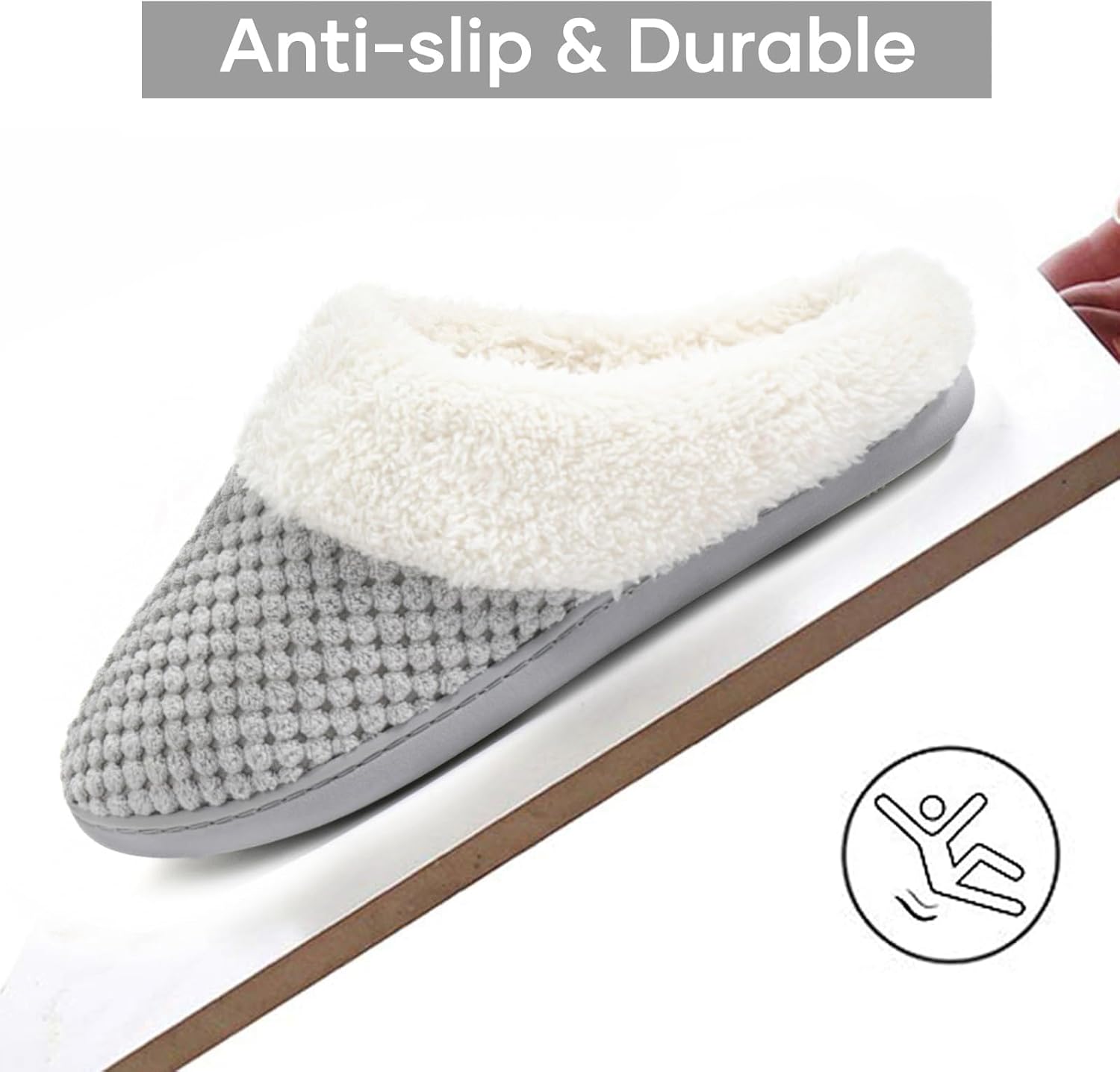 ULTRAIDEAS Women's Warm Winter House Shoes Slippers Memory Foam with Comfy Fleece, Fuzzy Slip-on Indoor Outdoor - Image 6