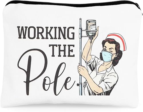 Bolsa de maquillaje para enfermera, regalos para enfermera, bolsa con cremallera para enfermeras, bolsa de cosméticos, bolsas de enfermería para