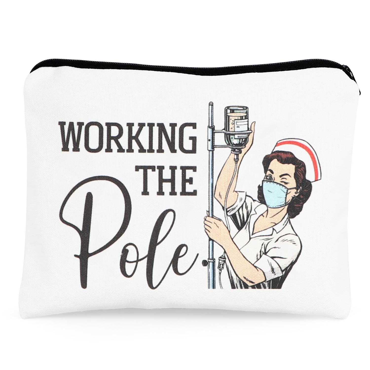 UAREHIBY Nurse Makeup Bag - Nurse Gifts, Nurse Zipper Bag Cosmetic Bag, Nursing Bags for Nurses, Nurse Accessories for Work, Nurse Gifts Bulk, Nurse Graduation Gift, Funny Appreciation Gift (Nurse A1)